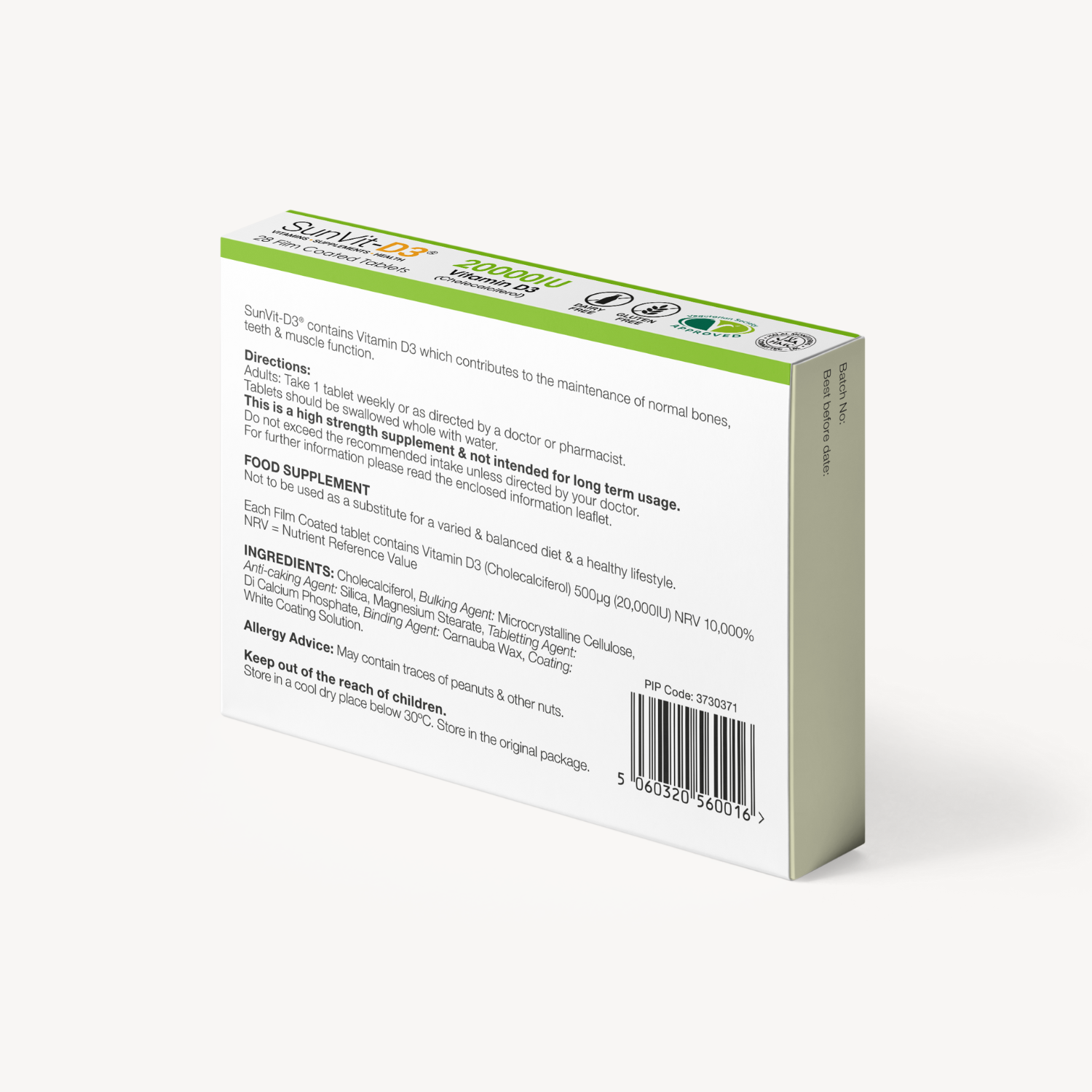 Vitamin D3 20,000iu Tablets | Vitamin D Tablets | SunVit-D3