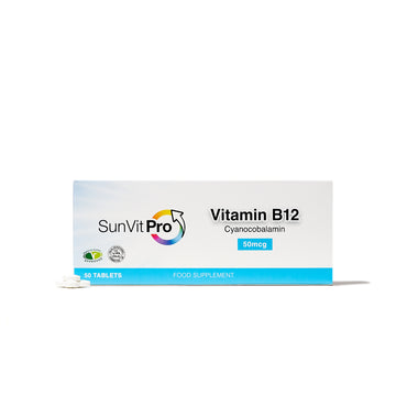 50mcg Vitamin B12, High Strength Daily Cyanocobalamin Tablets