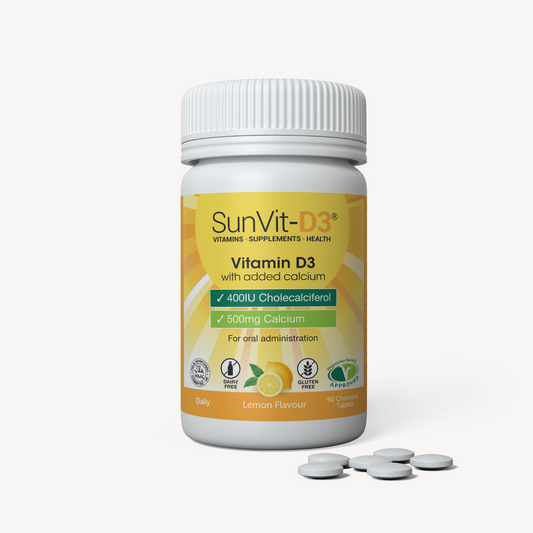 Chewable Calcium 500mg, With Vitamin D3 400IU Lemon