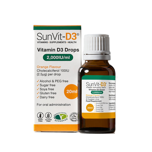 2,000IU Vitamin D3 (50ug) Daily Oral Drop (Orange Flavoured)