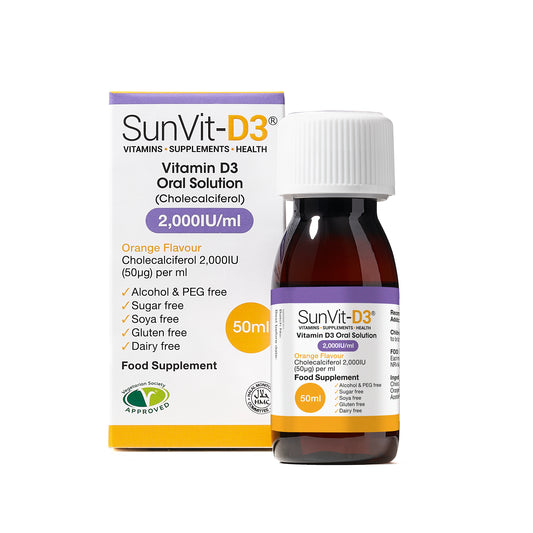 2,000IU Vitamin D3 (75ug) Daily solution (Orange Flavoured)